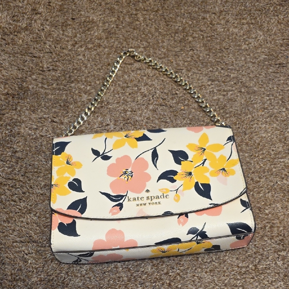 Kate Spade Floral Shoulder Bag - Cream, Yellow, Pink